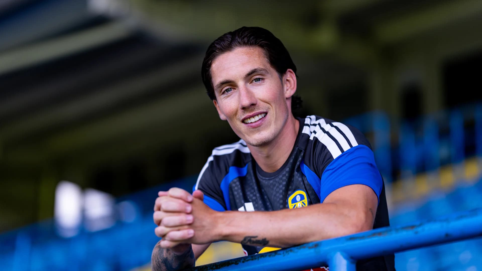 A Leeds United striker training at Thorp Arch